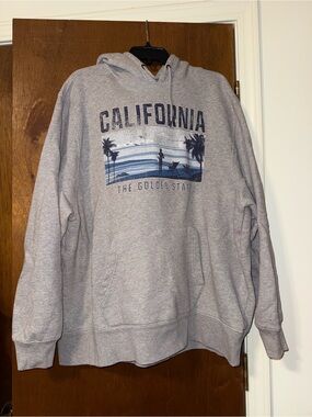 State of Mind Gray California Graphic Hoodie